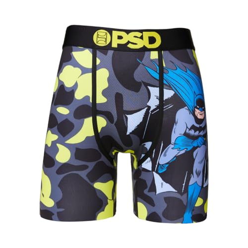 PSD Men's Batman Camo Boxer Briefs, Multi, L