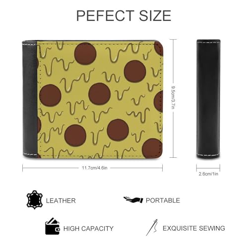 Pepperoni Pizza Fashion Bifold Wallets for Men Women Slim & Thin Credit Card Holder Wallet Purse2