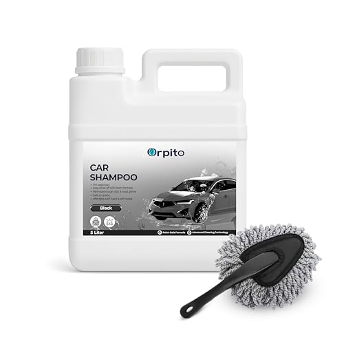 Image of Car Shampoo 5L Multi Fragrance | High Foam Car Wash Liquid | Deep Cleaning Formula | pH Neutral Paint Safe | Removes Dust & Grime | Glossy Finish Wash (1, BLACK)