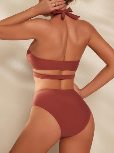 Women's Tummy Control Swimsuit 2025 - Deep V Adjustable Buckle High Elastic Cutout One Piece Bathing Suit3