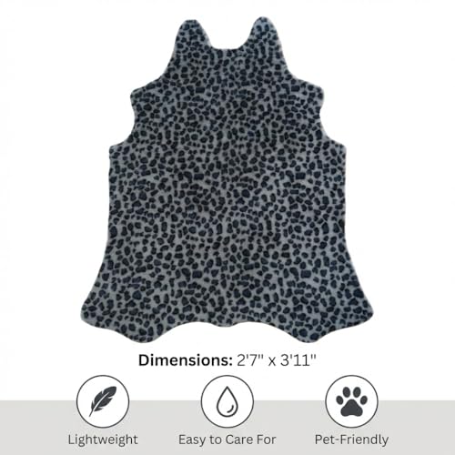 Tapete decorativo estampado de leopardo 2'7" x 3'11" miniatura 2