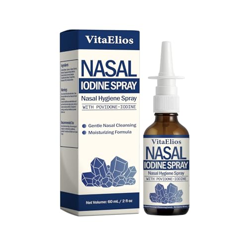 VitaElios Lodine Nasal Spray Cleanses & Refreshes Your Nasal Passages Iodine & Fulvic Acid Blend 100% Natural Mineral Formula (2 oz. Bottle + Nasal Sprayer) (1PCS*66ML)