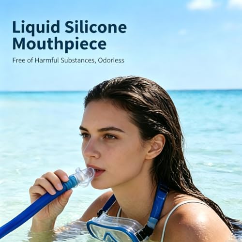 Respirador completo de snorkel seco para hombres y mujeres adultos – Equipo de buceo, natación y camping con tubo de respiración extendido y boya de seguridad – Diseño anti asfixia para buceo en corriente y exploración en aguas abiertas miniatura 3