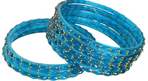 Image of JPS Plain and Glossy Finished Raindrop Glass Bangles Set for Women & Girls | Traditional Ethnic Chudi for Wedding, Party & Regular- Set of 12 Pcs of One Colour | Wedding Special