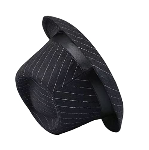 Image of Felt Trilby Fedora Hat Short Brim Panama Jazz Hat 20s Bowler Gatsby Cap for Men Women