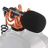 【KEIN AKKU BENöTIGT】Universelle Richtmikrofon wird über Kamera und Smartphone-Plug-In-Netzteil mit Strom versorgt. Lösen das problem der unzureichenden Batterieleistung