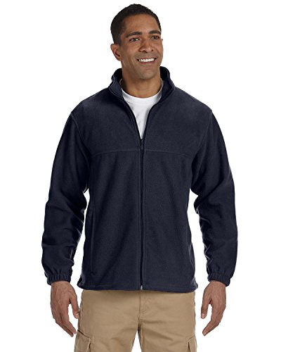 Men's 8 oz. Full-Zip Fleece, Large, NAVY