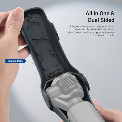 Image of NEEWER Protective Case Compatible with DJI Osmo Pocket 4 /3 & Xtra Muse, Travel Protector Cover Action Camera Accessories with Filter Slots & Wrist Strap, AC088 (Dark Gray)