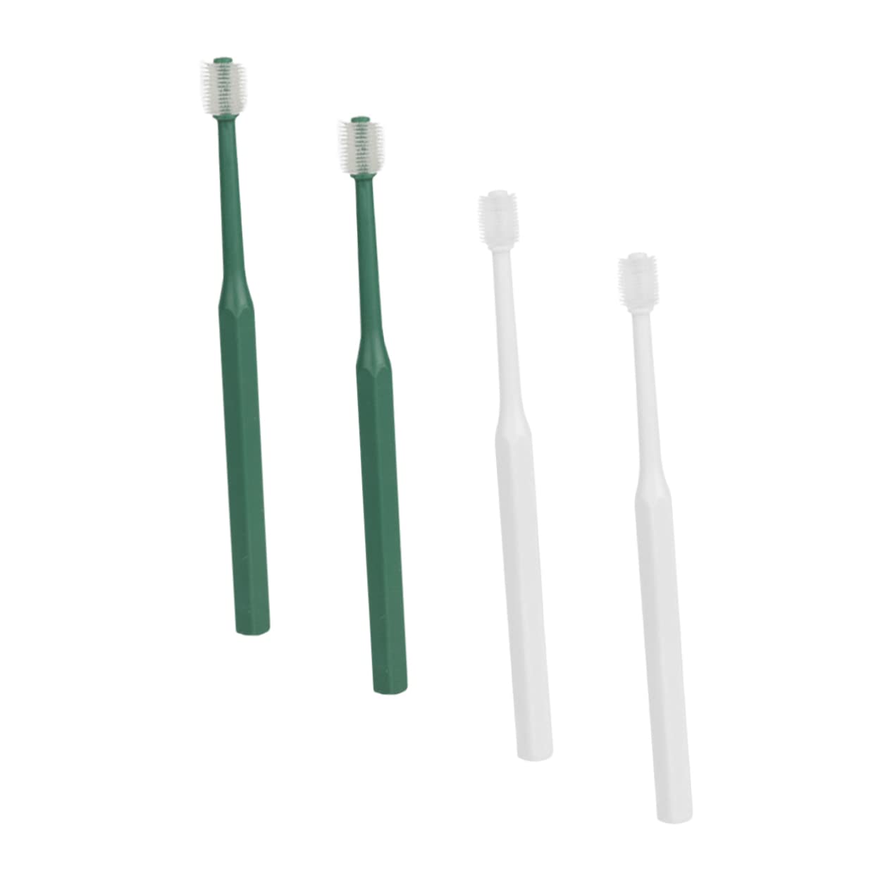 GRIRIW 4pcs Pet Toothbrush Dog Cat Puppy Oral Care Brush Non-Slip Handle Pet Supplies