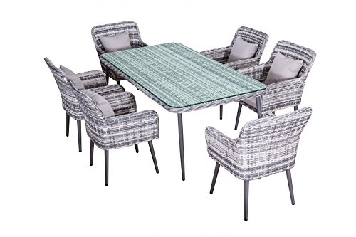 Jet Line Garten Essgruppe Quito In Grau Polyrattan Ab 899 00 Preisvergleich