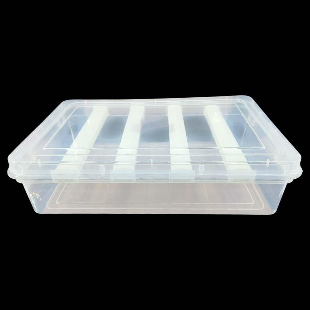 Fashnkart Women's Transparent Set Of 2 - Plastic Bangle Box For With Adjustable 4 Rods | Jewellery & Bangles Organizer For Travel, Chudi, Bracelets, Watches, Bridal & Return Gifts
