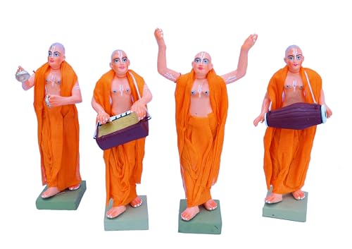 Image of Krishnanagar Handmade Clay Human Figure Gift & Decor (Iskcon Nagar Kirtan)