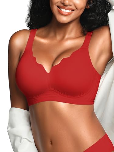 Image of Wireless Jelly Bras for Women No Underwire with Support - S-2XL Seamless Bralettes Everyday Comfort Tshirt Padded Bra