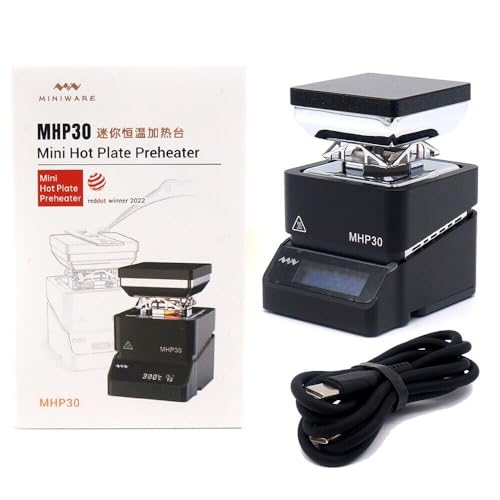 MINIWARE MHP30 Heet Plate Preheater 60W 30x30mm Verwarming Mini Smart Constante Temperatuur Heet 100-350 ° C Soldeerbout Gereedschap Soldeerstation