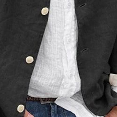 Men's Casual Linen Suits Blazer Lightweight Single Breasted Sport Coat 3 Button Notched Collar Suit Jacket4