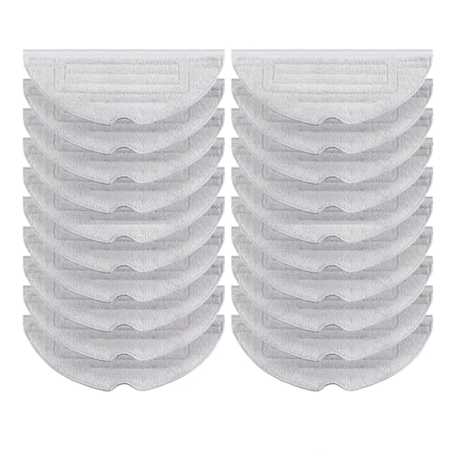 ZYQRXJ Almohadilla de paño de fregona, for xiaomi, for roborock S8 S8 Plus S8+ S8 Pro Ultra G20 repuestos aspiradora Robot trapeador Accesorios Paños para Fregar Robots(20pcs)