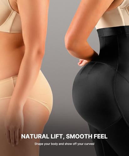 Image of SHAPELLX Shapewear for Women Tummy Control Faja Body Shaper Butt Lifting High Waisted Shorts Thigh Slimmer Bodysuit