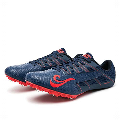 Orrzer Track And Field Running Spike Shoe Mesh Breathable Lightweight Durable Sneakers Athletics Shoes For Boy And Men Dark Blue #TOP2