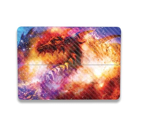 Image of MightySkins Carbon Fiber Skin Compatible with Microsoft Surface Laptop Studio 2 (2023) Full Wrap Kit - Dragon Nebula | Protective, Durable Textured Carbon Fiber Finish | Made in The USA