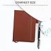 Holibanna Small Pocket Notebook A7 Size Portable Journal Notepad with Soft Cover Brown for Business Conference and School Schedule Planning