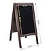 GUOHONG A-Frame Chalk Board,Sandwich Board Sidewalk Sign，40 x 20 Inches Wooden Menu Chalk Board with Cleaning Cloth & 3 Chalk Markers,Outdoor Chalk Board for Wedding,Restaurant or Business.(Classic)