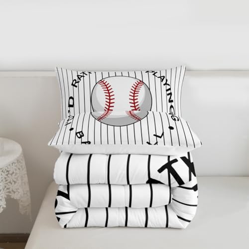 Image of Feelyou Baseball Comforter Set Full Size Bedding Set for Kids Teens
