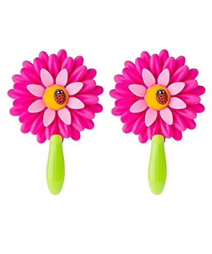 VIGAR Flower Power deurhaken badkamer 2 stuks, kunststof, roze, 8x5x12,5 cm, 2 - Image 4