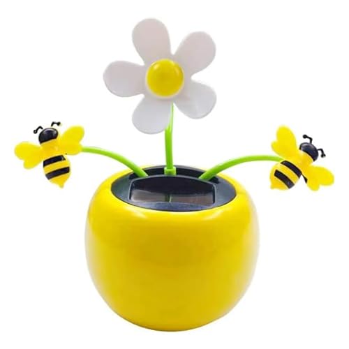 SolarCosa Solar-Wackelblume Biene, 11 cm hoch, für Kinder und Familien mit Kindern