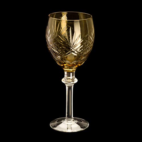 Conjunto de 6 Taças para Vinho de Vidro Sodo-Cálcico Lapidado Rojemac Branco