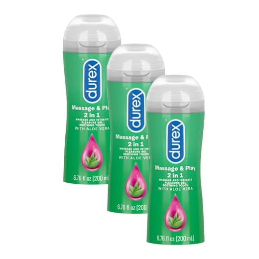 Durex Massage & Play 2 in 1 Massage Gel and Intimate Lubricant, 6.76-Ounce Bottle (Pack of 3)