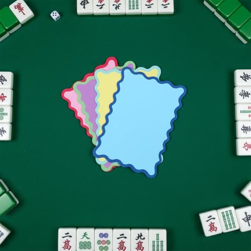 4 Cartas Mezcladoras de Mahjong en PVC resistente miniatura 5