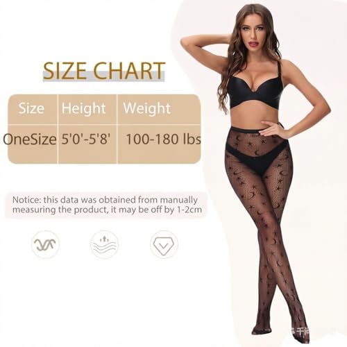 Image of Fishnet Stockings for Women With Stretch Waistband,Fishnets With Reinforced Toes, Fishnet Tights With High Elastic