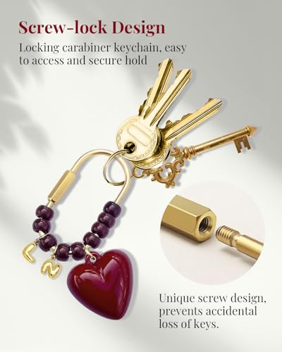 SanQuan Beaded Bag charms Purse Charms for Handbag, Cute Bubble Initial Letter Keychains for Women — view 3