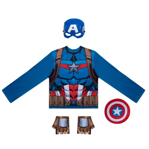 Marvel’s Avengers Child Costume Dress-Up Trunk - Medium-Size Tops, Gloves, And Molded Masks Of Captain America, Hulk And Black Panther #TOP3