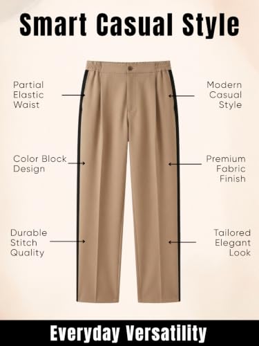 Image of GRECIILOOKS Men's Stretchable Track Pants | Comfortable & Stylish Trousers for Men | Formal & Casual Pant for Man | Breathable Summer Pant with Elastic Button Closure & Korean Style Travel With Pocket