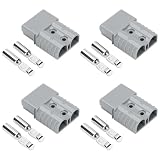 tiyiyok 4 Piezas Conector de Batería 50A 600V, Conector Anderson, Conector de Batería de Desconexión Rápida, Adecuado para Coches, Caravanas, Motocicletas, Vehículos Recreativos y Barcos