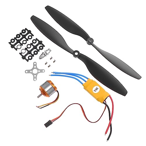 Uonlytech 1 Juego Motor RC Plane Aviones RC Cuadricóptero RC Remote Control Airplane avión bidireccional ferramentas Accesorio de cuadricóptero Herramienta de Aviones el plastico Black