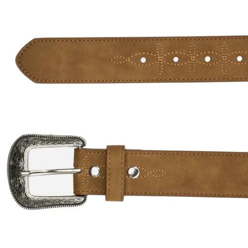 Wrangler Men's 38mm Crazy Horse Split Leather with Special Stitch Belt2