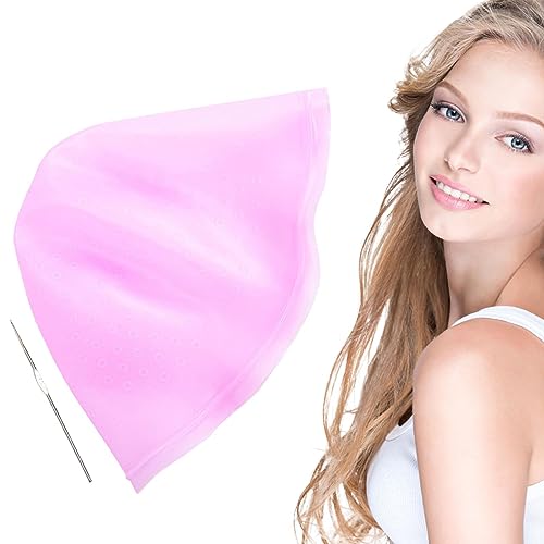 resaltado,Gorro profesional para resaltar el color del cabello | Gorro silicona para resaltar la coloración del cabello con gancho, gorro eficiente para teñir el cabello, regalo Jomewory