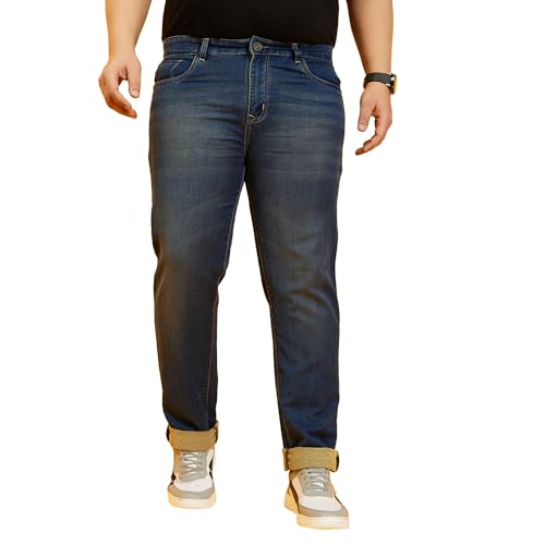 Bigbanana Plus Size Men's Regular Fit Solid Jeans