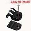 WOWTK Clutch Cable Clip fits for Harley Softail Deluxe Slim FLSTF 2000-2018,Black
