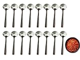 Mini Coffee Spoon,16 PCS Tiny Stainless Steel Spoons for Spices Jars,3.5 Inches Stainless Steel Small Spoons for Dessert.