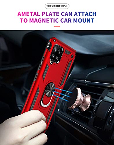 Coque Galaxy A42 5G antichoc rouge avec son protège-écran HD