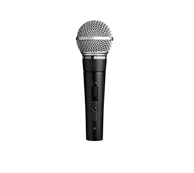 Shure SM58 Pro XLR Dynamic Microphone with On/Off Switch - Professional Studio & Live Performance Cardioid Mic for Vocals, Podcasting, and Recording (SM58S)