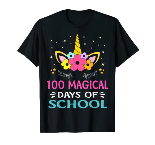 100th Day of Kindergarten Shirt For Girls 100 Magical Days T-Shirt
