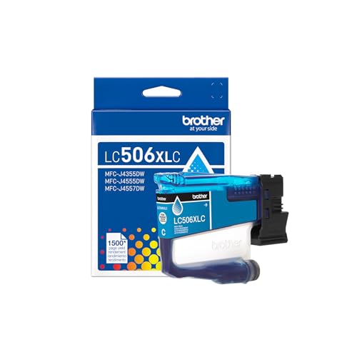 Image of Brother Genuine LC506XLC High Yield Cyan Ink Cartridge (for use INKvestment 4355, 4555, and 4557 Printers)