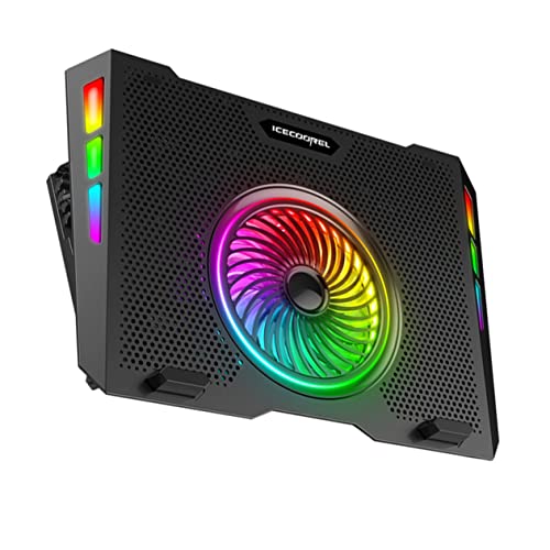 SHINEOFI 1Pieza Soporte Portátil con Enfriador RGB para Computadora Portátil Base De Refrigeración USB para Escritorio y Uso Casa