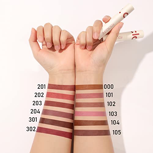 Focallure Velvet Matte Liquid Lipstick, Satin-Finish, High Pigmented Lip Color, Cheeks And Lips Tint, Lightweight, Quick-Drying, Berry Nude #TOP6