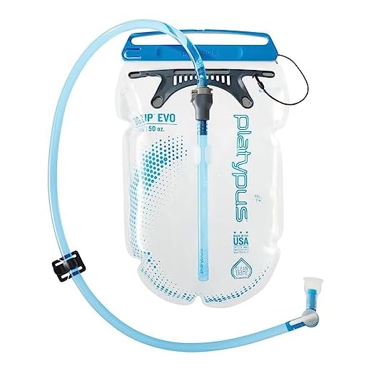 Platypus Big Zip EVO Hands-Free Hydration System Reservoir, 1.5-Liter, with Fast Flow Valve