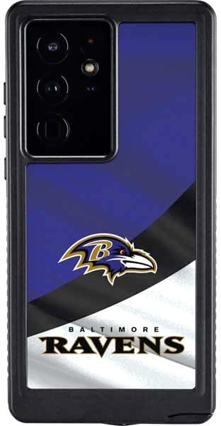 Skinit Waterproof Phone Case Compatible with Galaxy S24 Ultra - Officially Licensed NFL Baltimore Ravens Design